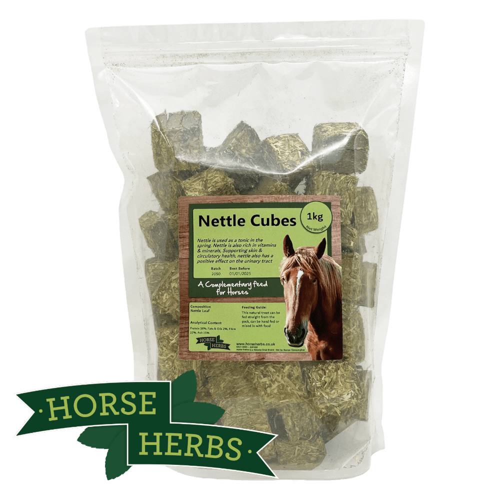 Horse Herbs Nettle Cubes 1kg Pouch